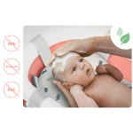 Wanienka składana dla dzieci, niemowląt z termometrem i wkładką Ricokids RK-287 biało-różowa