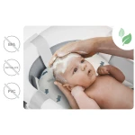 Wanienka składana dla dzieci, niemowląt ze stelażem, termometrem i wkładką Ricokids RK-287 biało-szara