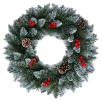 Stroik świąteczny 40 cm szyszki, jarzębina Plonos 4838