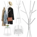 Wieszak na ubrania metalowy z półką stojący Massido MS-869