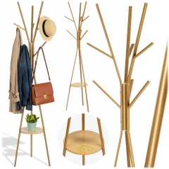 Wieszak na ubrania metalowy z półką stojący Massido MS-869