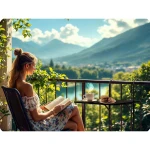 Wytrzymały stolik balkonowy 60x43cm składany Sofotel SO-982 czarny