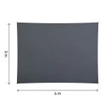 Żagiel przeciwsłoneczny prostokątny 3x4m Plonos PL-885 szary