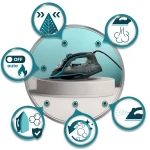 Żelazko parowe 2600W Berdsen BD-331 ceramiczna powłoka praca w pionie