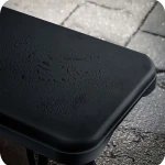 Zestaw cateringowy ogrodowy składany stół + 2 ławki 180 cm Plonos czarny