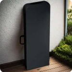 Zestaw cateringowy ogrodowy składany stół + 2 ławki 180 cm Plonos czarny