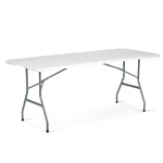 Zestaw cateringowy ogrodowy składany stół + 2 ławki 180 cm Plonos biały