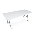 Zestaw cateringowy ogrodowy składany stół + 2 ławki 180 cm Plonos biały