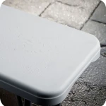 Zestaw cateringowy ogrodowy składany stół + 2 ławki 180 cm Plonos biały