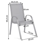 Zestaw ogrodowy stolik okrągły i 2 krzesła ogrodowe Sofotel SO-981 