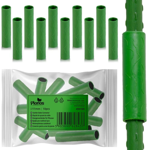 Złączki do tyczek 11mm Plonos PL-941 zielone 10szt 